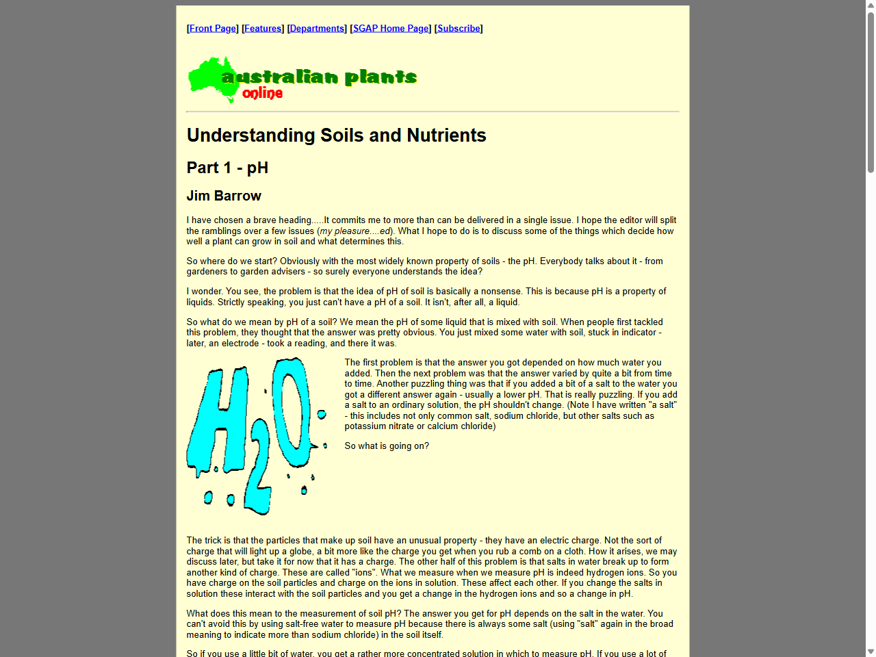 Preview of Australian Native Plants Society (Australia). (1999). Soils, Nutrients and Water.