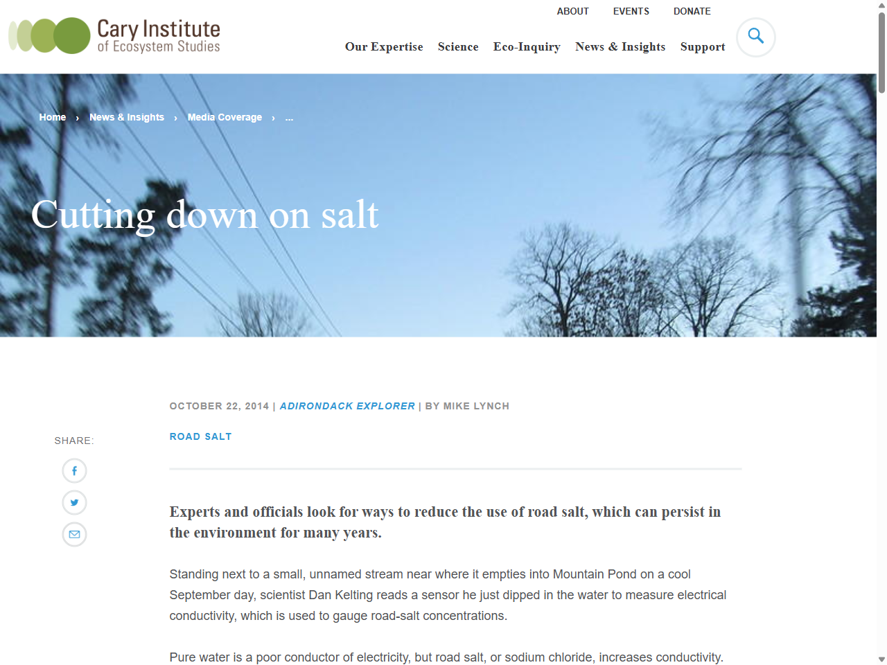 Preview of Cutting down on salt - Cary Institute of Ecosystem Studies, accessed August 28, 2025, 
