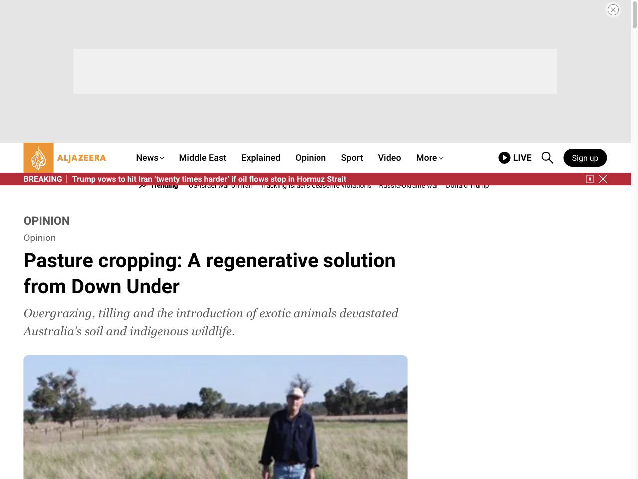 Preview of Pasture cropping: A regenerative solution from Down Under | Opinions | Al Jazeera, accessed August 4, 2025