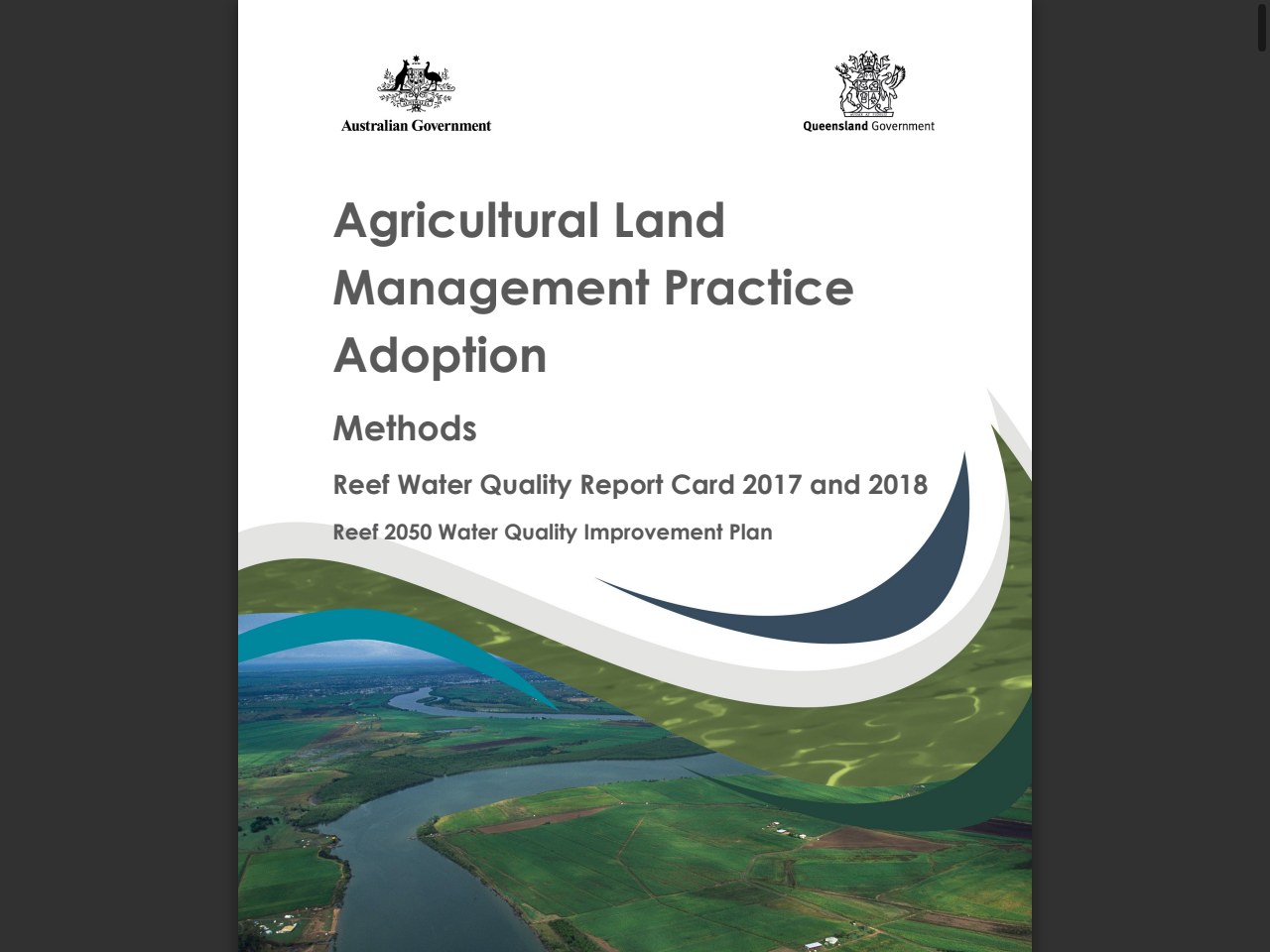 Preview of Agricultural Land Management Practice Adoption Methods – Reef Water Quality Report Card 2017 and 2018, accessed July 18, 2025