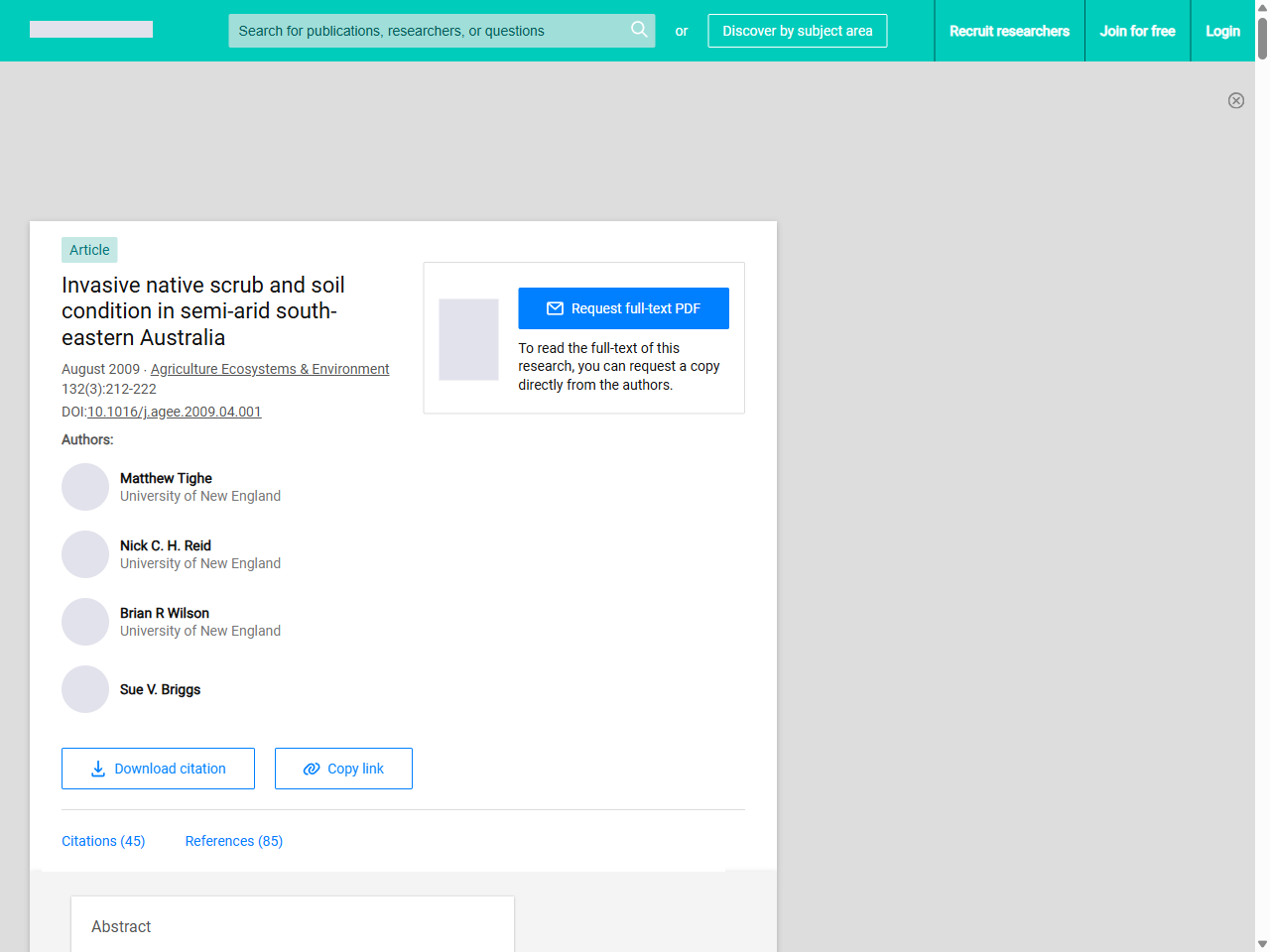 Preview of Invasive native scrub and soil condition in semi-arid south-eastern Australia - ResearchGate, accessed July 26, 2025