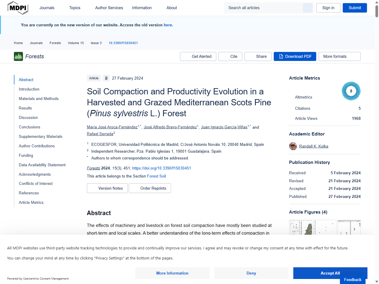 Preview of Soil Compaction and Productivity Evolution in a Harvested and Grazed Mediterranean Scots Pine (Pinus sylvestris L.) Forest - MDPI, accessed August 9, 2025, 