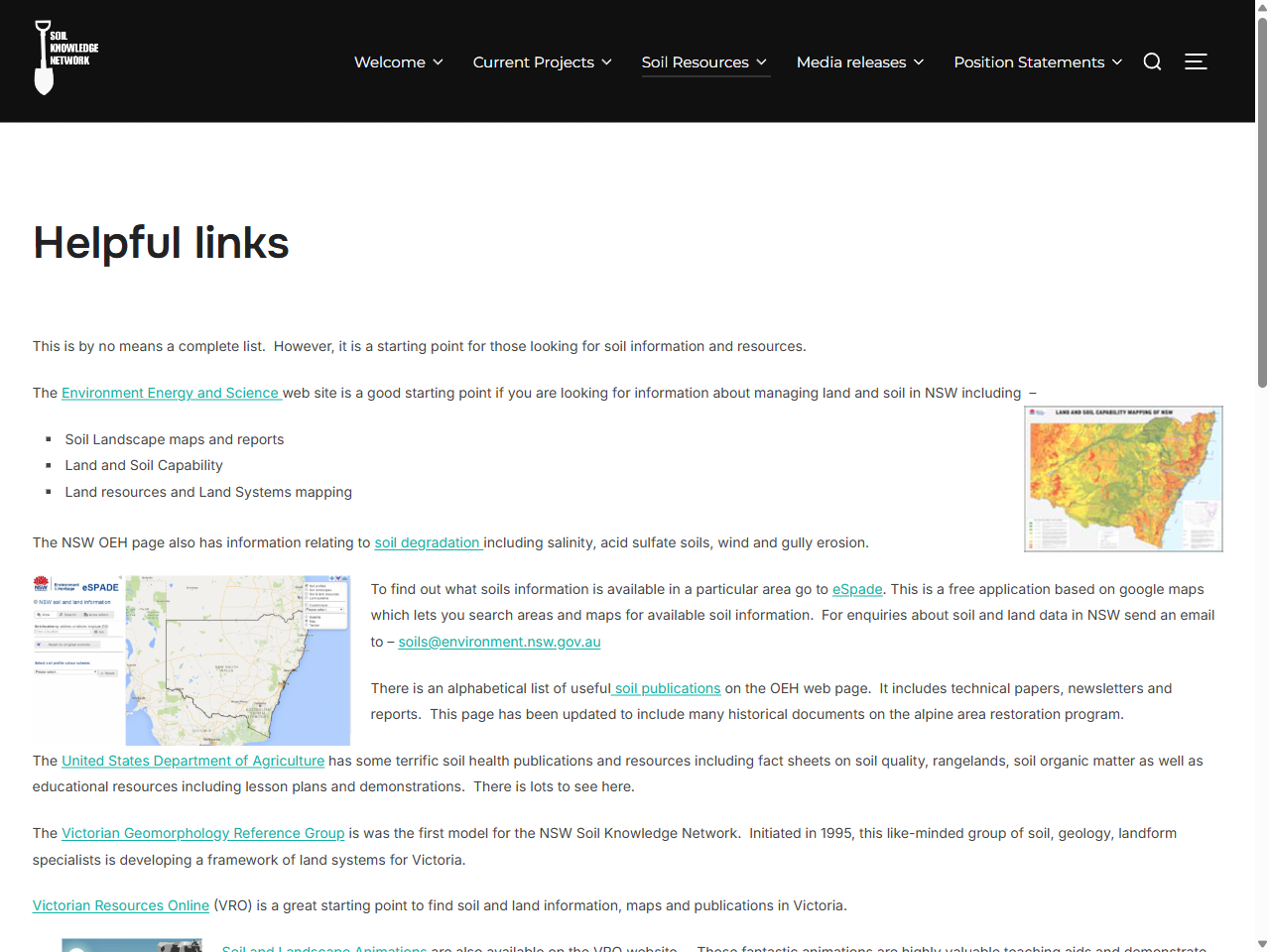 Preview of NSW Soil Knowledge Network. (n.d.). Helpful links.