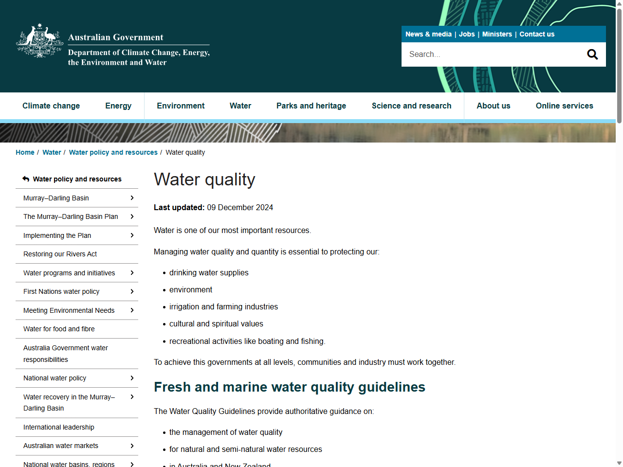 Preview of Water quality - DCCEEW, accessed July 16, 2025,