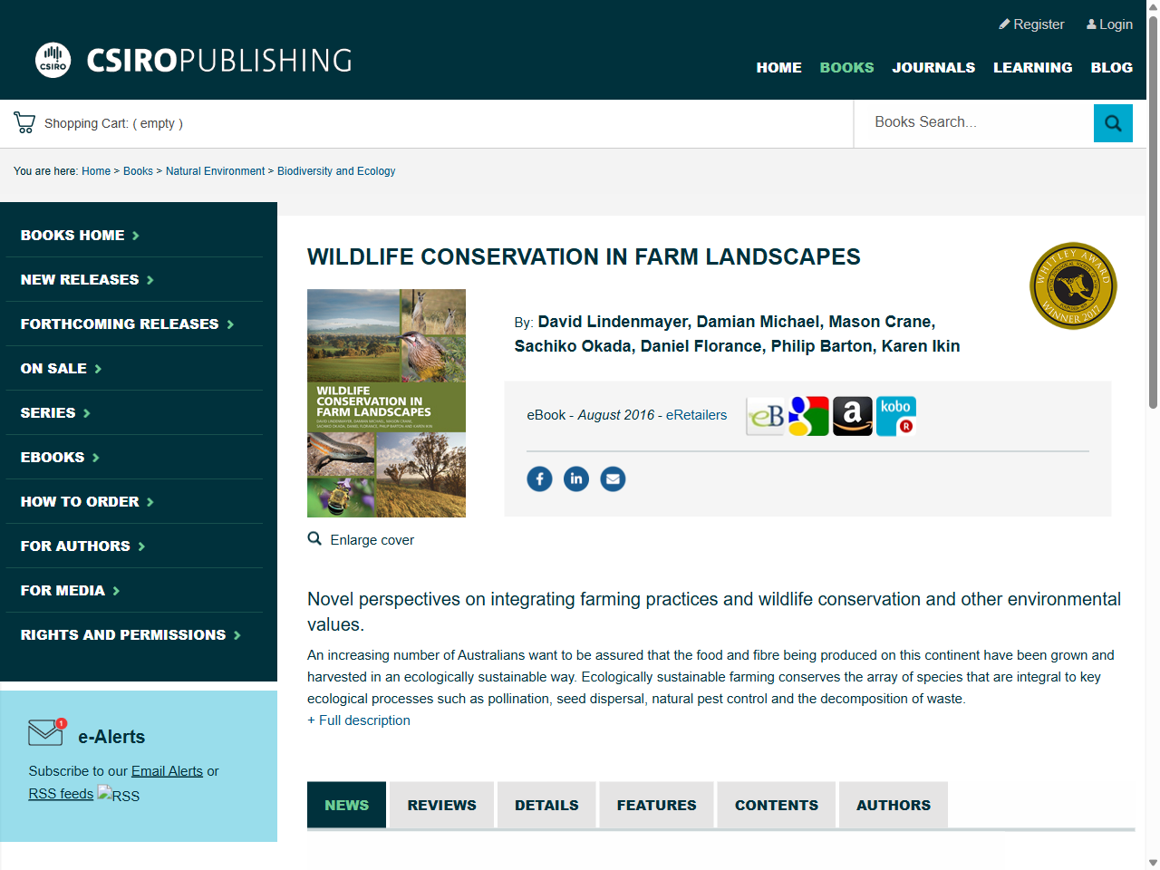 Preview of Wildlife Conservation in Farm Landscapes - CSIRO Publishing, accessed August 6, 2025