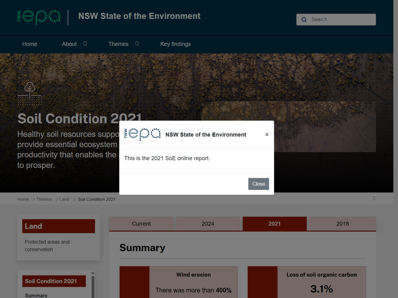 Preview of NSW Environment Protection Authority. (2021). State of the Environment - Soil Condition 2021.