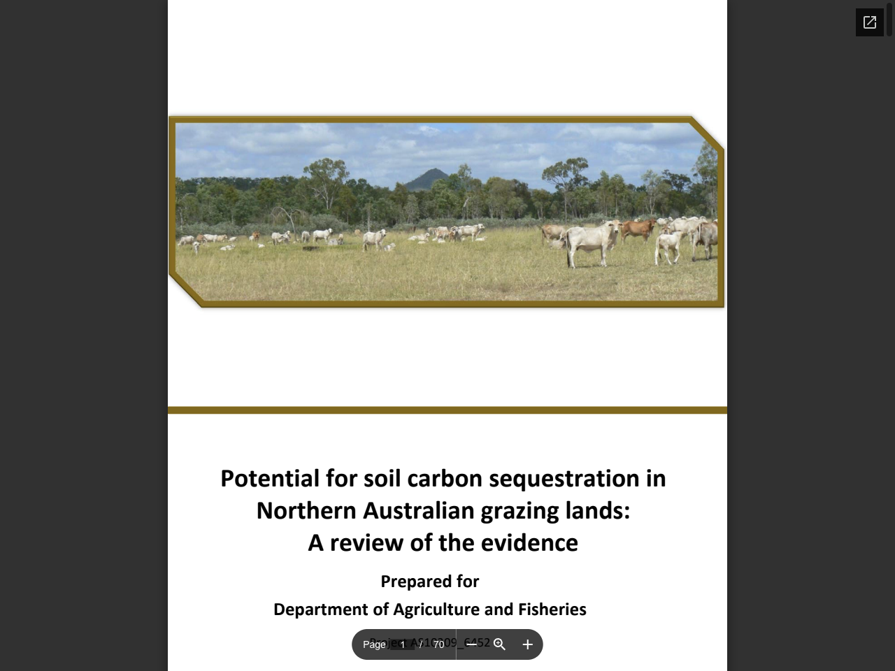 Preview of Potential for soil carbon sequestration in Northern Australian grazing lands: A review of the evidence, accessed July 30, 2025,