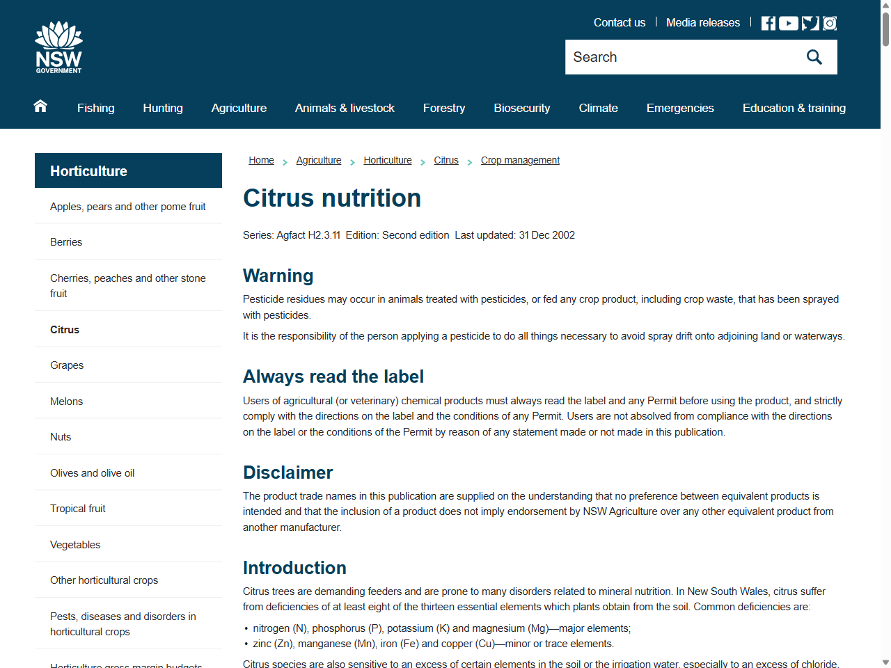 Preview of Citrus nutrition - NSW Department of Primary Industries, accessed July 16, 2025,