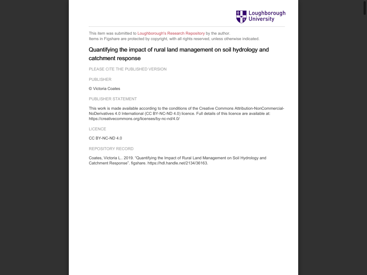 Preview of Quantifying the impact of rural land management on soil hydrology, accessed May 13, 2026,