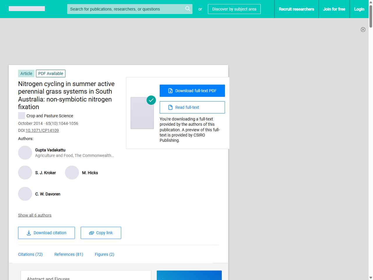 Preview of Nitrogen cycling in summer active perennial grass systems in South Australia: non-symbiotic nitrogen fixation - ResearchGate, accessed July 25, 2025