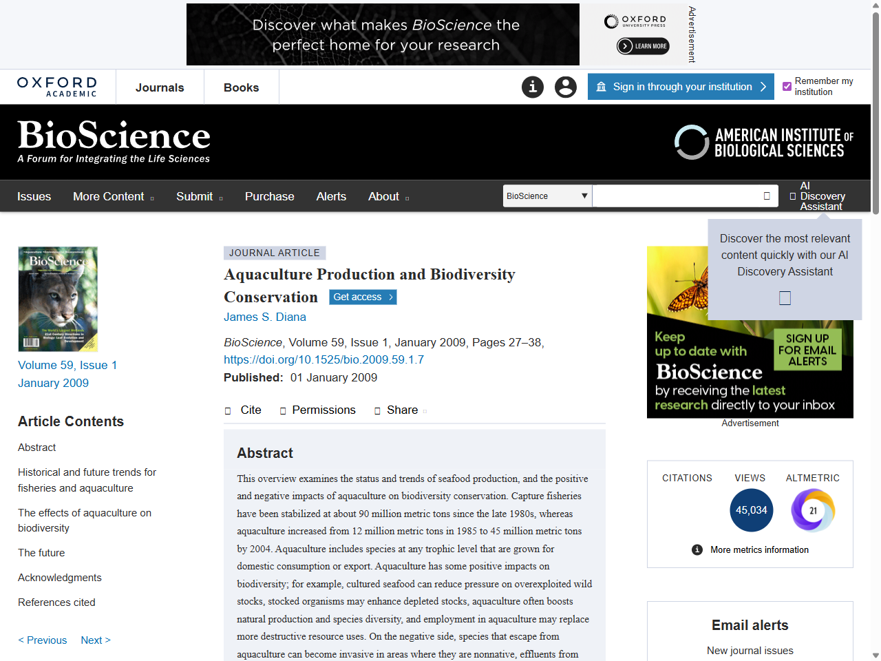 Preview of Aquaculture Production and Biodiversity Conservation | BioScience ..., accessed August 10, 2025