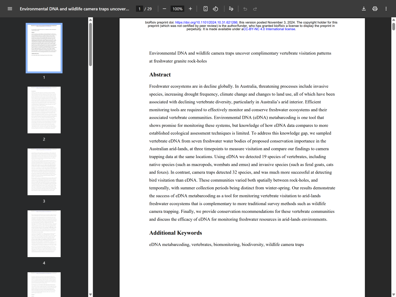 Preview of Invasive terrestrial invertebrate detection in water and soil using a targeted eDNA approach