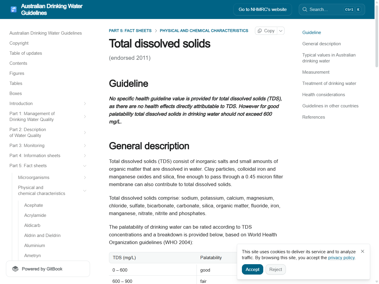 Preview of Total dissolved solids | Australian Drinking Water Guidelines - NHMRC, accessed July 27, 2025,