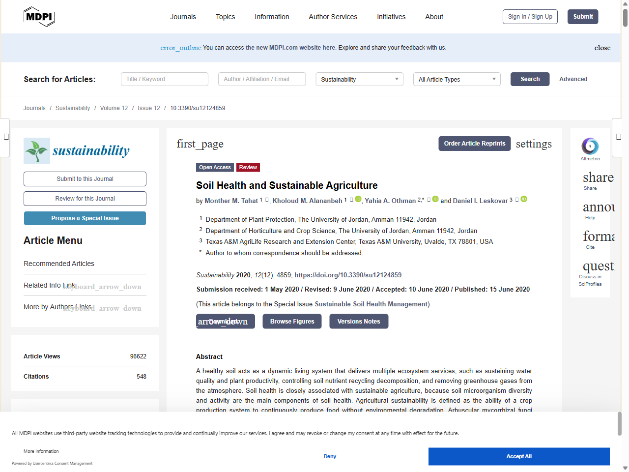 Preview of Soil Health and Sustainable Agriculture - MDPI, accessed July 6, 2025, 