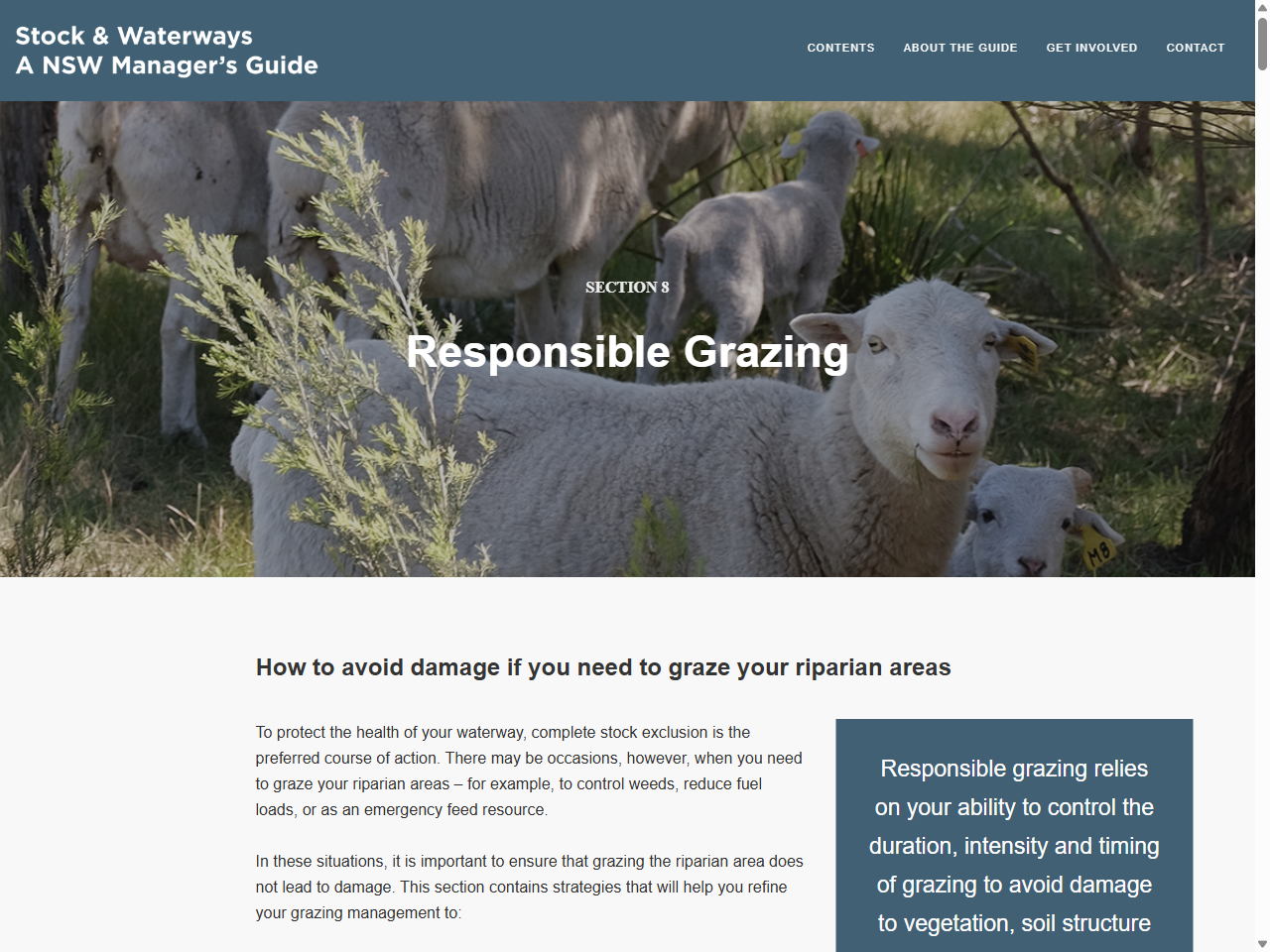 Preview of Section 8 	6 Responsible Grazing 	6 Stock And Waterways, accessed May 13, 2025, 