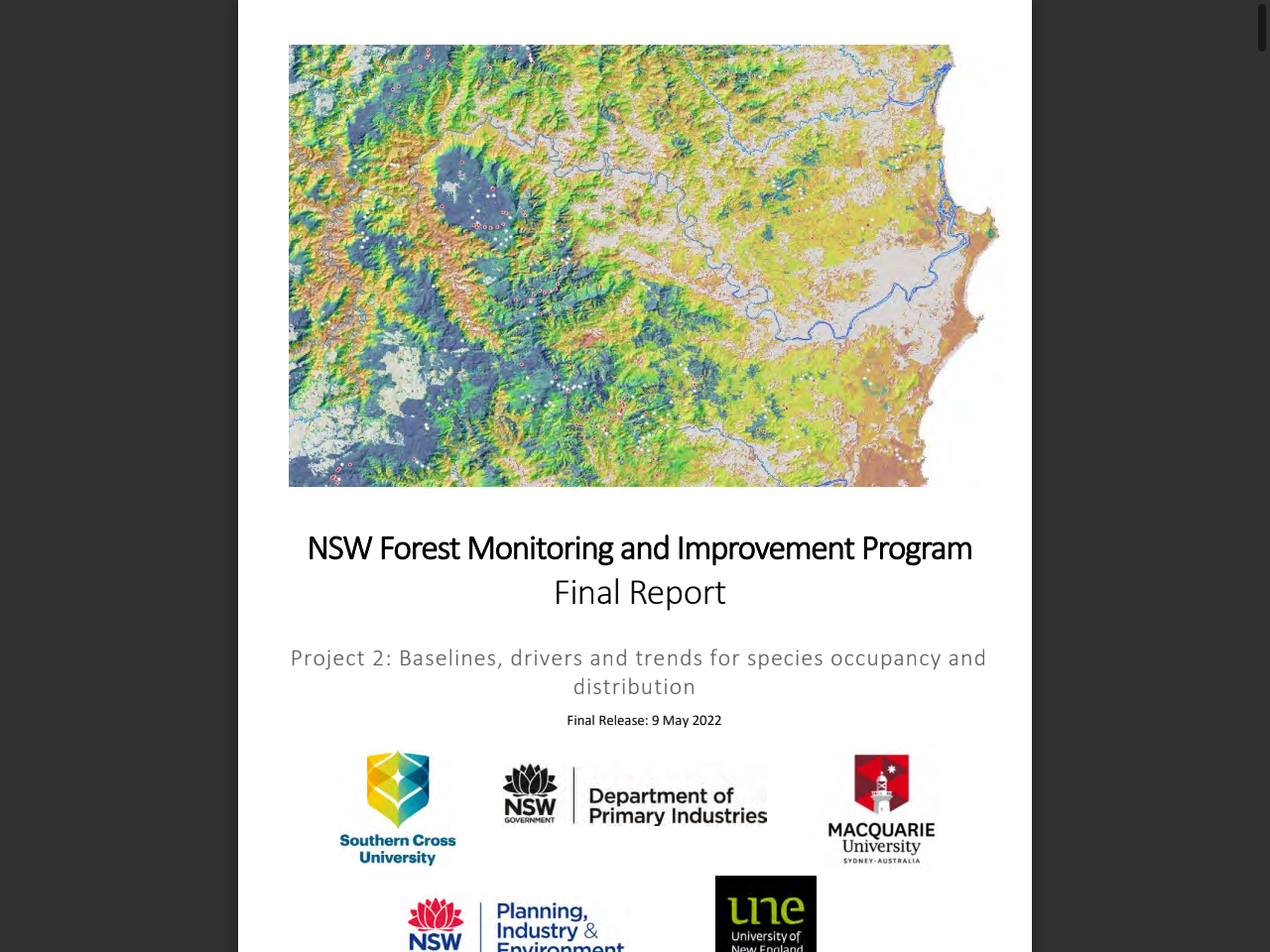Preview of NPWS WildCount Long-term Fauna Monitoring Species Data 2012 ...