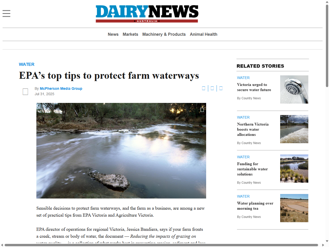 Preview of Reducing the impacts of grazing on water quality - EPA Victoria