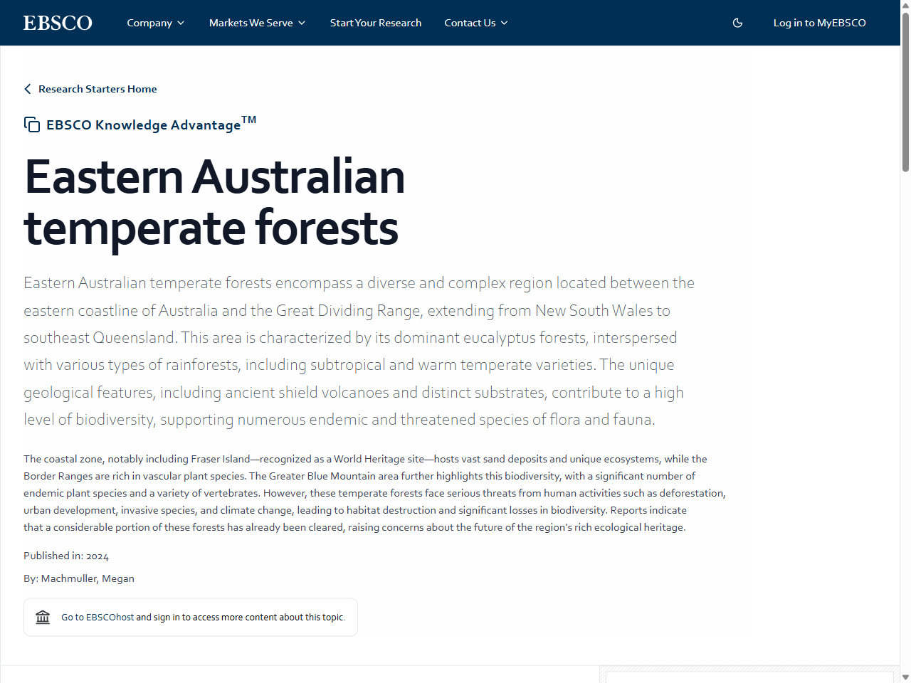 Preview of Eastern Australian temperate forests | EBSCO Research Starters, accessed May 15, 2025,