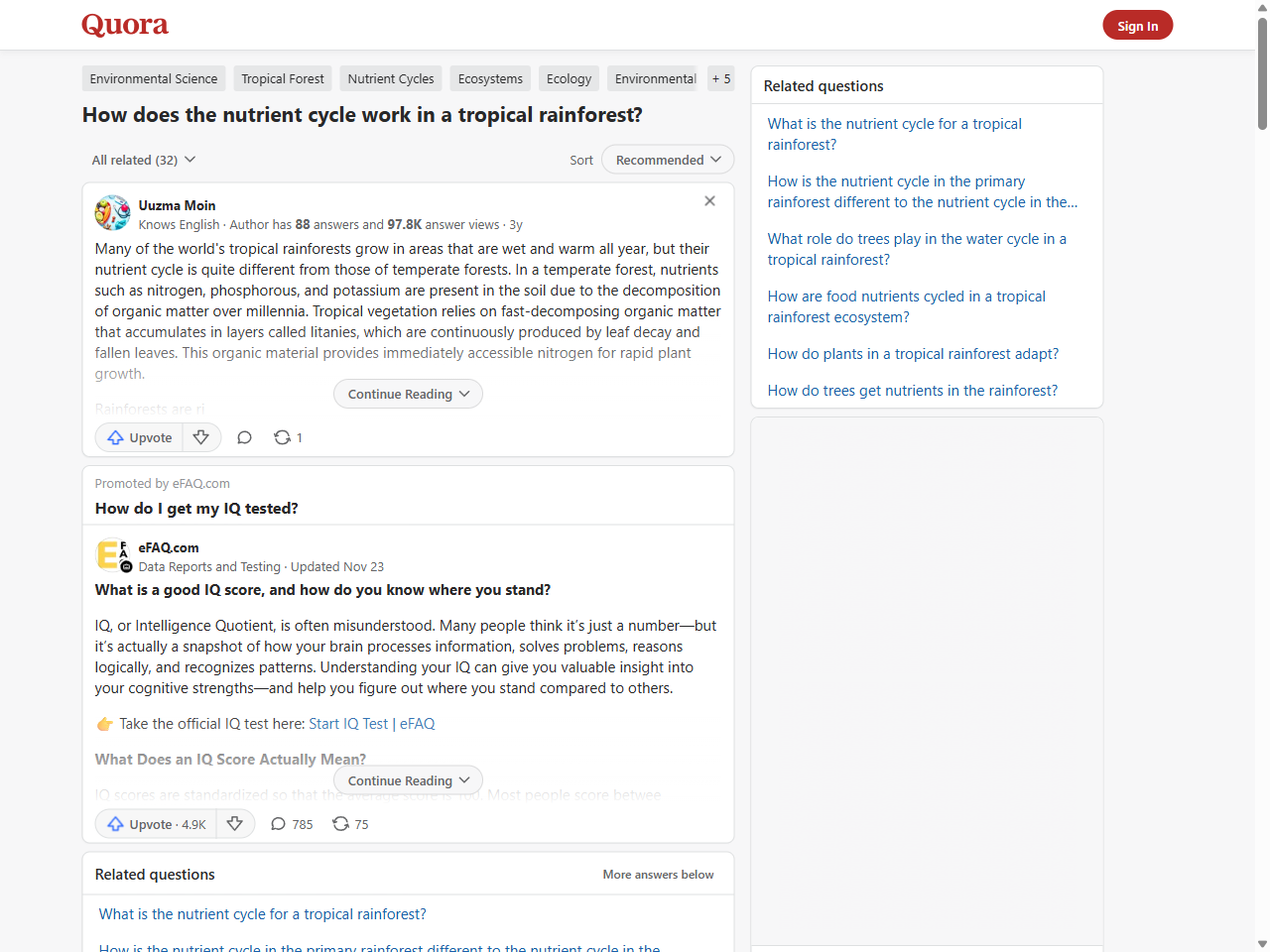 Preview of How does the nutrient cycle work in a tropical rainforest? - Quora, accessed July 30, 2025, 