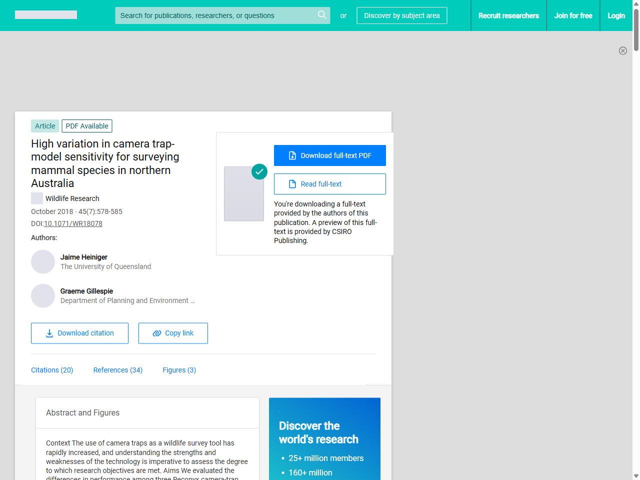 Preview of Shedding light on predator detections: evaluating the impact of camera-trap flash type for feral cat monitoring through in-field observations - CSIRO PUBLISHING | Australian Journal of Zoology