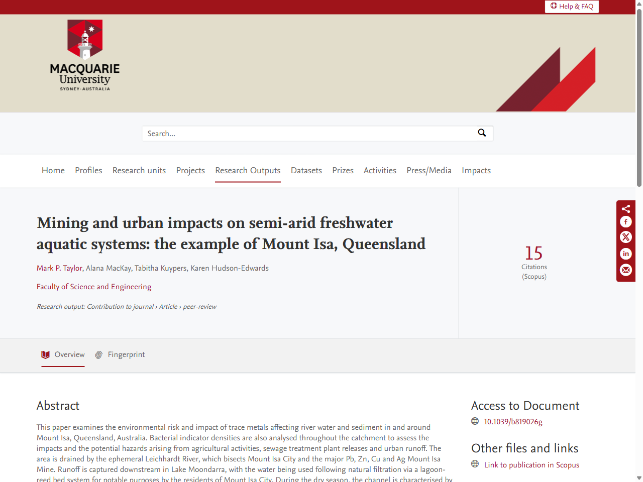 Preview of Australian and New Zealand Guidelines for Fresh and Marine Water Quality