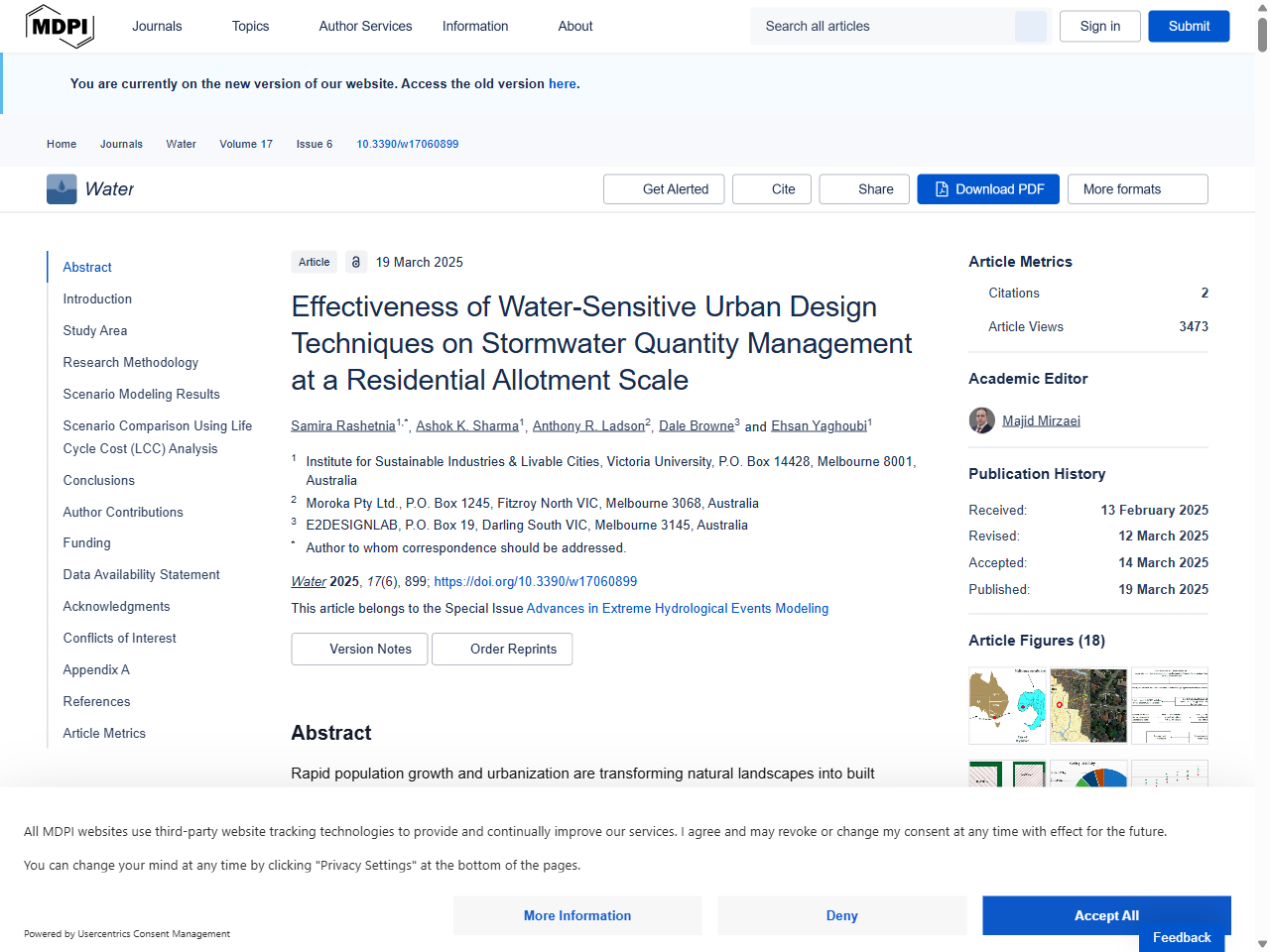 Preview of Effectiveness of Water-Sensitive Urban Design Techniques on Stormwater Quantity Management at a Residential Allotment Scale - MDPI, accessed August 2, 2025,