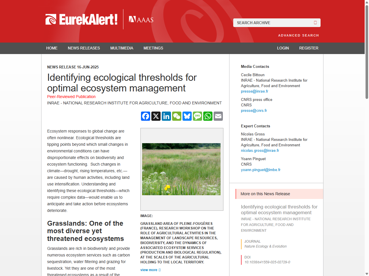 Preview of Thresholds in Ecological and Social-Ecological Systems: A Developing Database