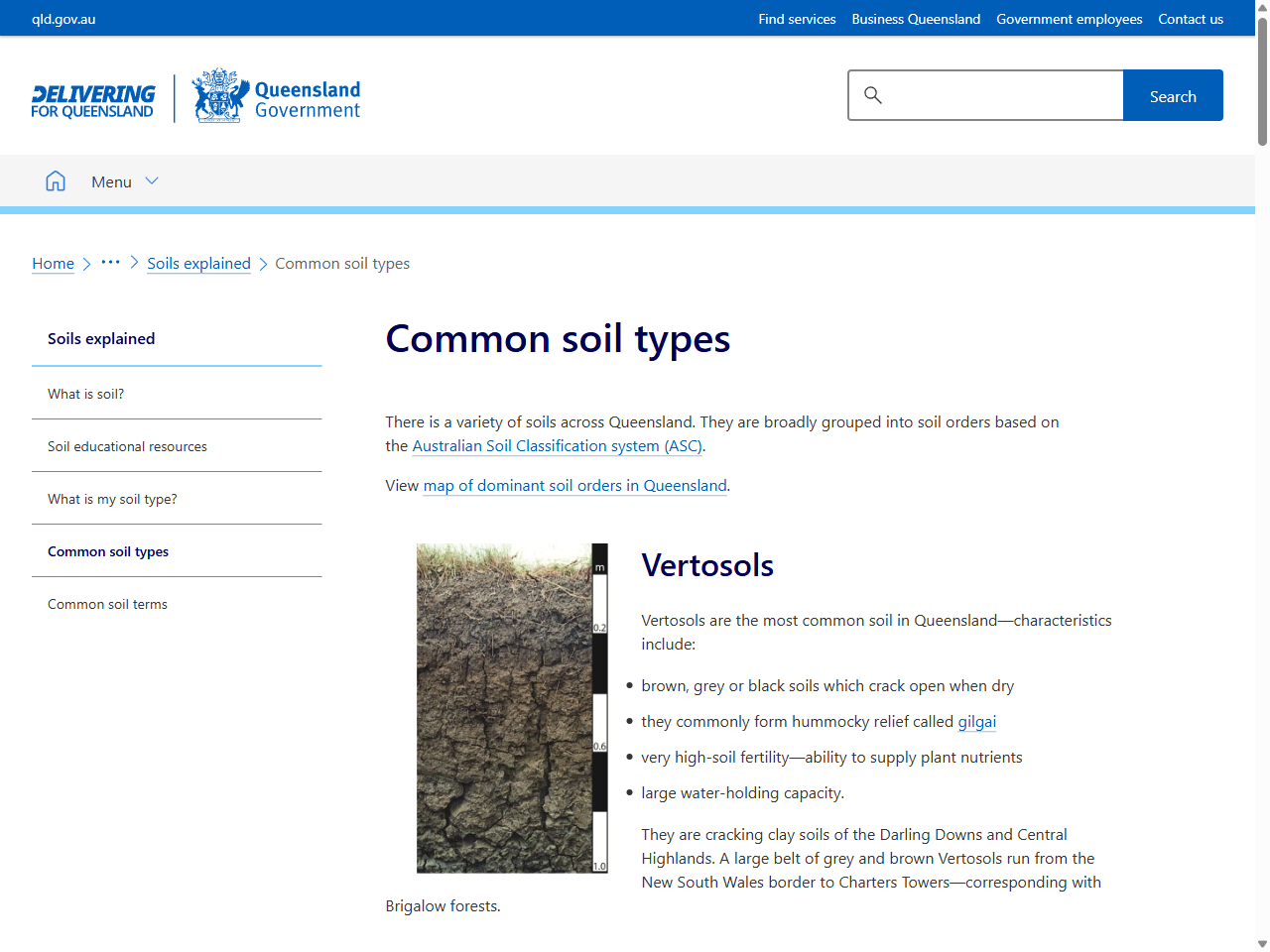 Preview of Common soil types | Environment, land and water - Queensland Government, accessed August 9, 2025