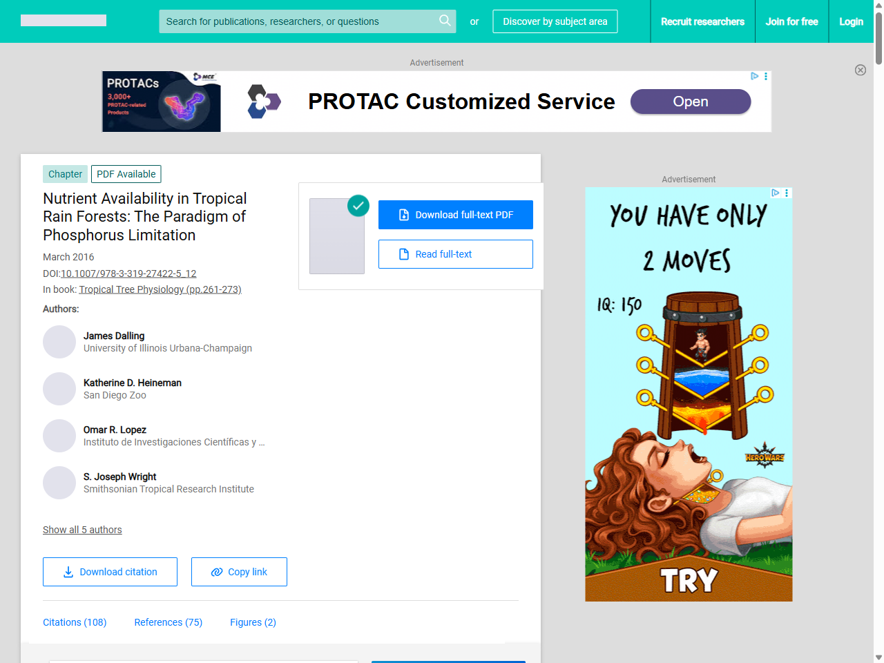 Preview of Nutrient Availability in Tropical Rain Forests: The Paradigm of Phosphorus Limitation, accessed July 22, 2025,