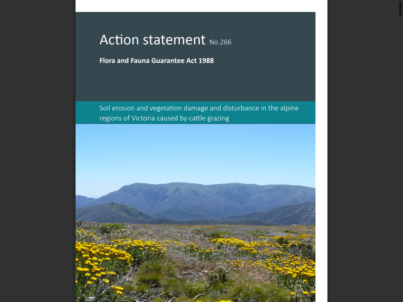 Preview of Action statement No.266