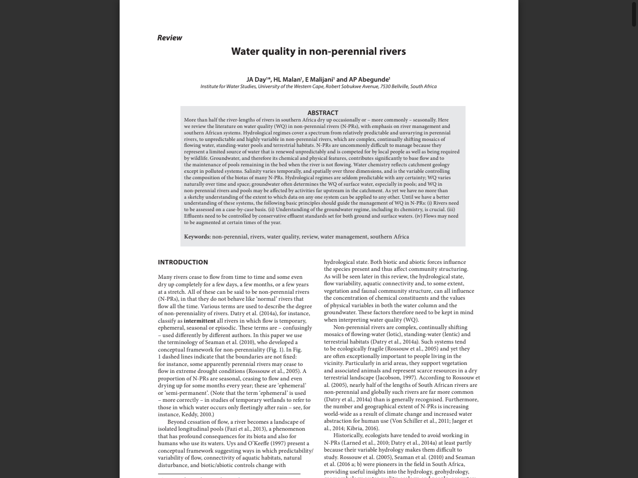 Preview of Water quality in non-perennial rivers, accessed July 27, 2025, 