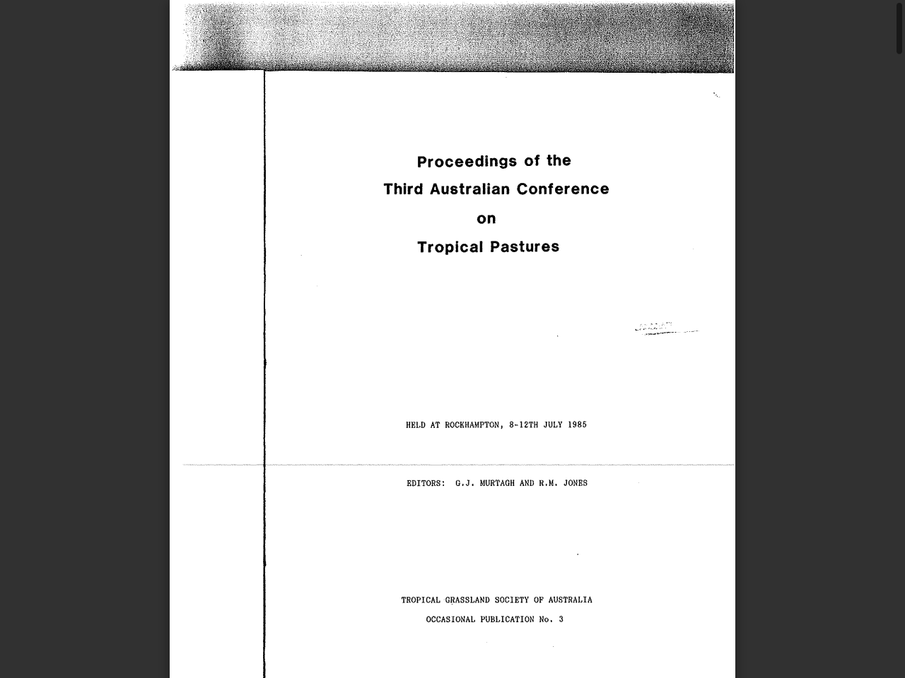 Preview of Tropical Pastures - Bob McCown, Agricultural Systems Scientist