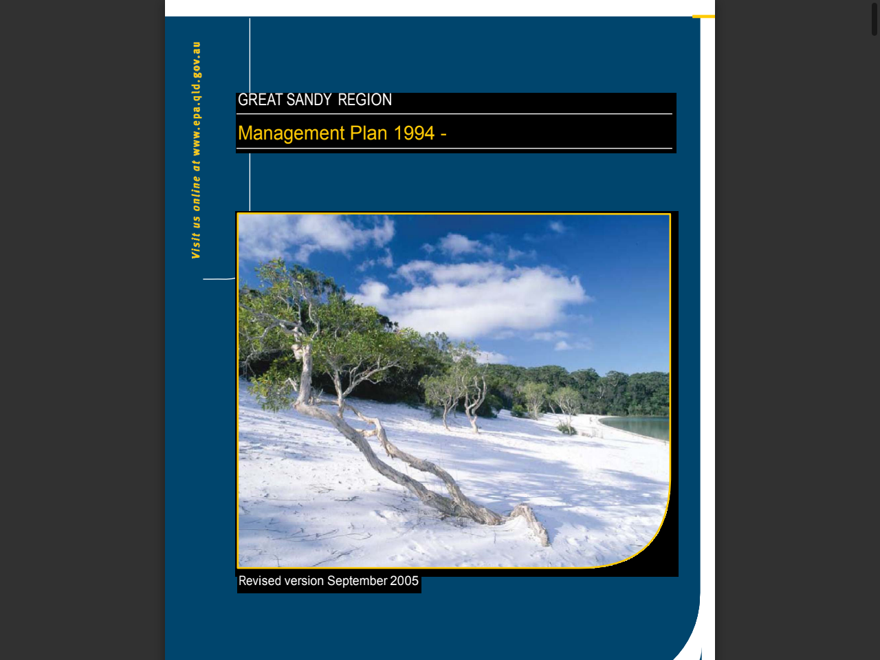 Preview of Great Sandy Region Management Plan 1994 - Parks and forests, accessed August 2, 2025