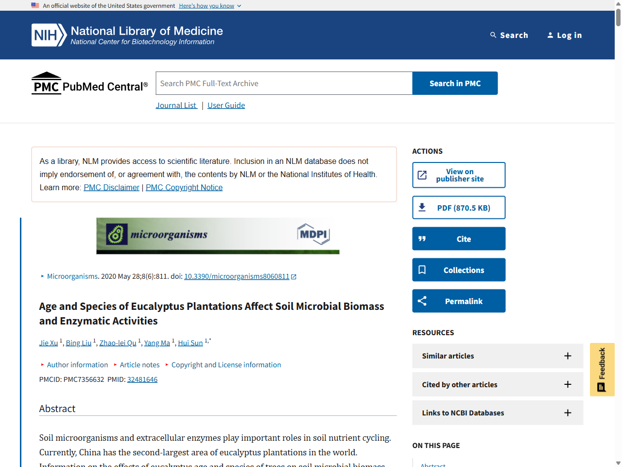 Preview of Effects of Forest Types and Environmental Factors on Soil Microbial Biomass in a Coastal Sand Dune of Subtropical China - Journal of Resources and Ecology