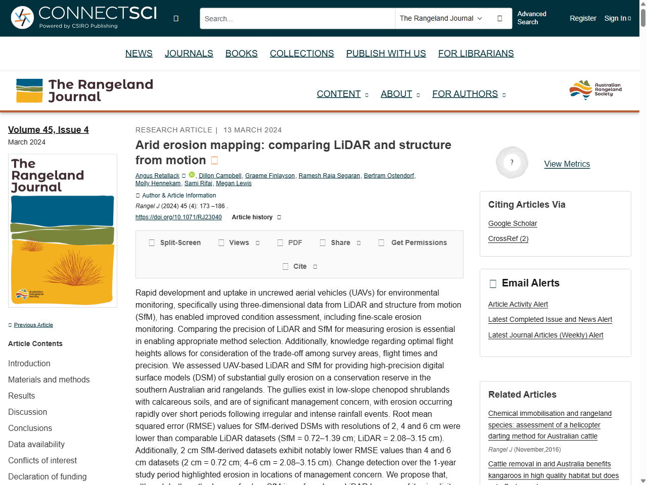 Preview of The Rangeland Journal - CSIRO PUBLISHING, accessed July 16, 2025, 