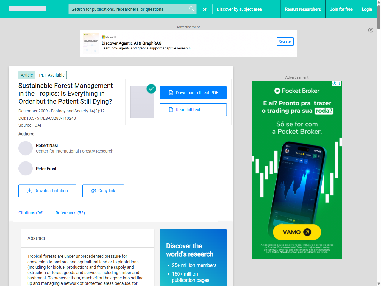 Preview of Sustainable Forest Management in the Tropics: Is Everything in Order but the Patient Still Dying - ResearchGate, accessed July 20, 2025, 