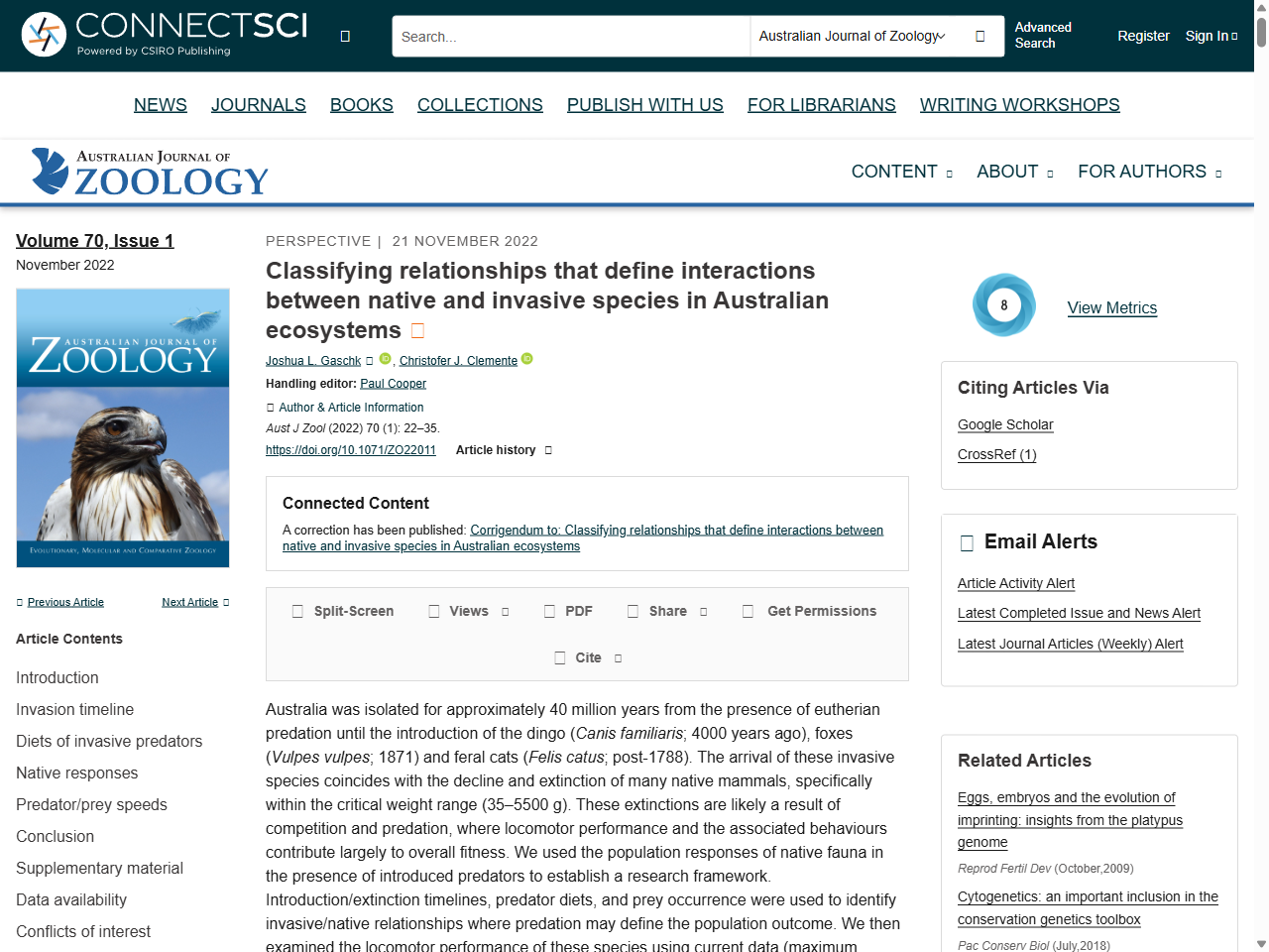 Preview of Classifying relationships that define interactions between native and invasive species in Australian ecosystems - CSIRO Publishing, accessed July 27, 2025