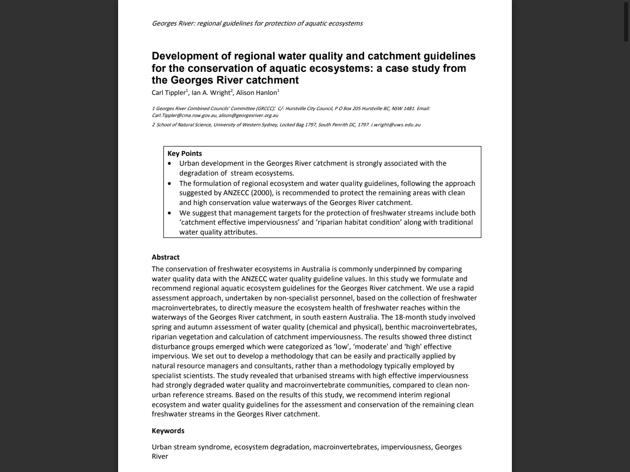 Preview of Development of regional water quality and catchment guidelines for the conservation of aquatic ecosystems - NSW Environment Protection Authority, accessed July 30, 2025, 