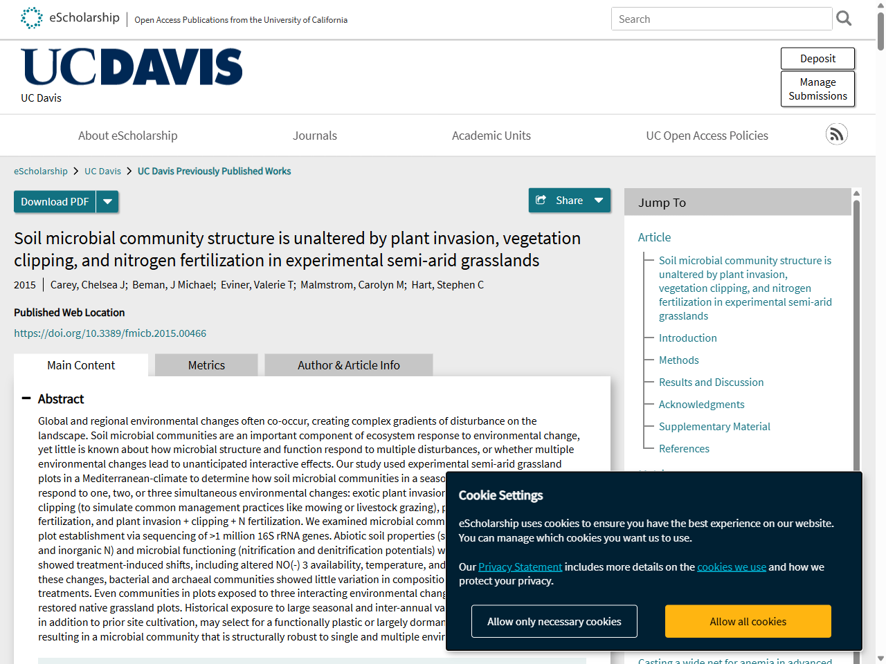 Preview of Severe Prolonged Drought Favours Stress-Tolerant Microbes in Australian Drylands - PMC, accessed July 8, 2025