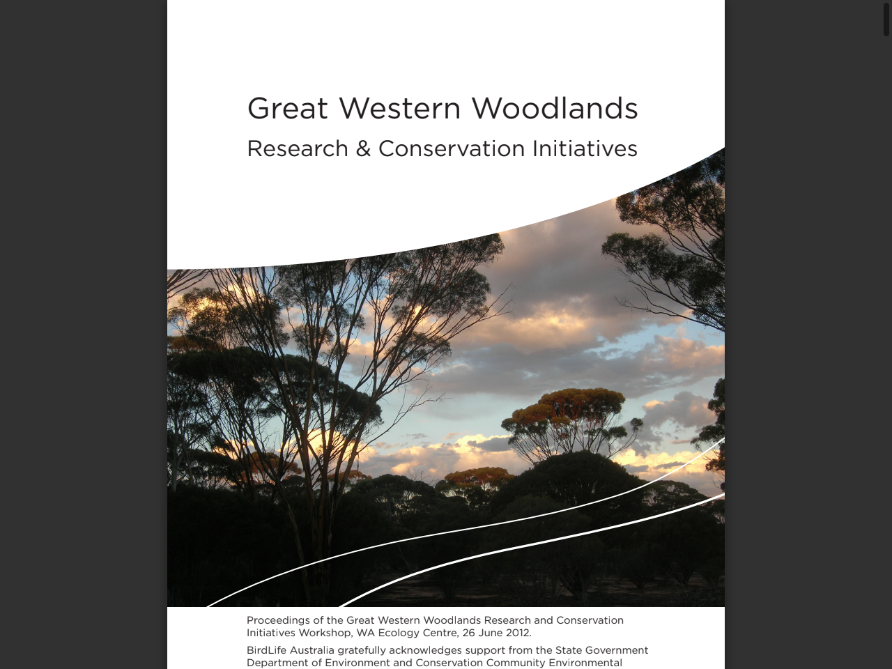 Preview of Great Western Woodlands - DBCA Library