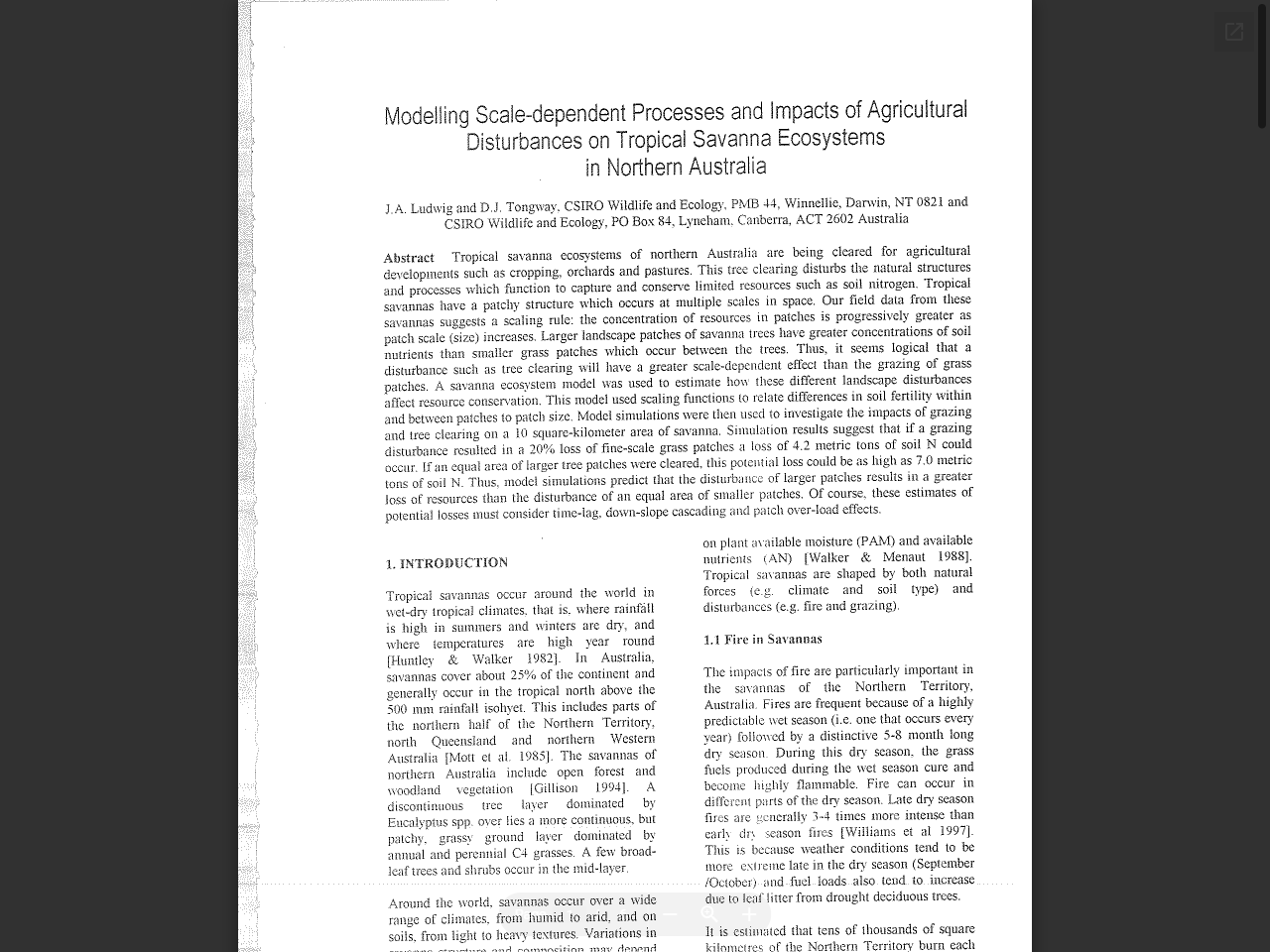 Preview of Modelling Scale-dependent Processes and Impacts of Agricultural Disturbances on Tropical Savanna Ecosystems in Northern Australia - MSSANZ, accessed July 19, 2025
