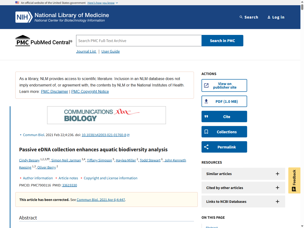Preview of eDNA as a tool for identifying freshwater species in sustainable forestry - Forest Service, accessed July 21, 2025,
