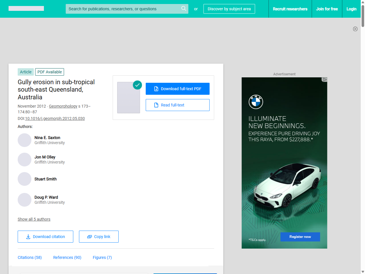 Preview of (PDF) Gully erosion in sub-tropical south-east Queensland, Australia - ResearchGate, accessed August 12, 2025