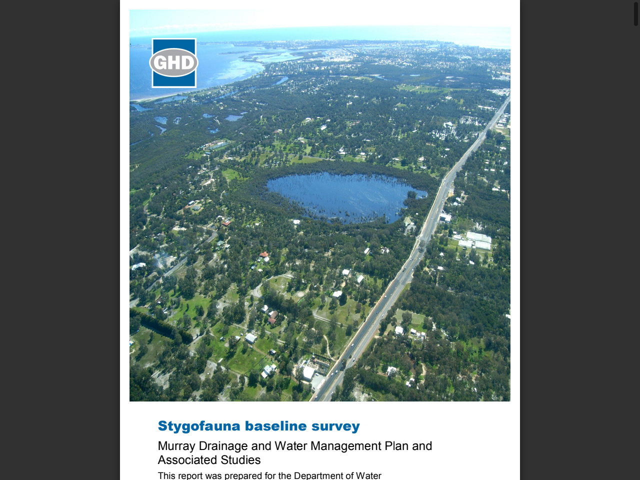 Preview of A review of subterranean fauna assessment in Western Australia - Discussion paper - EPA WA