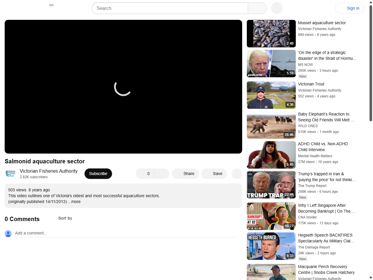 Preview of Salmonid aquaculture sector - YouTube, accessed August 17, 2025,