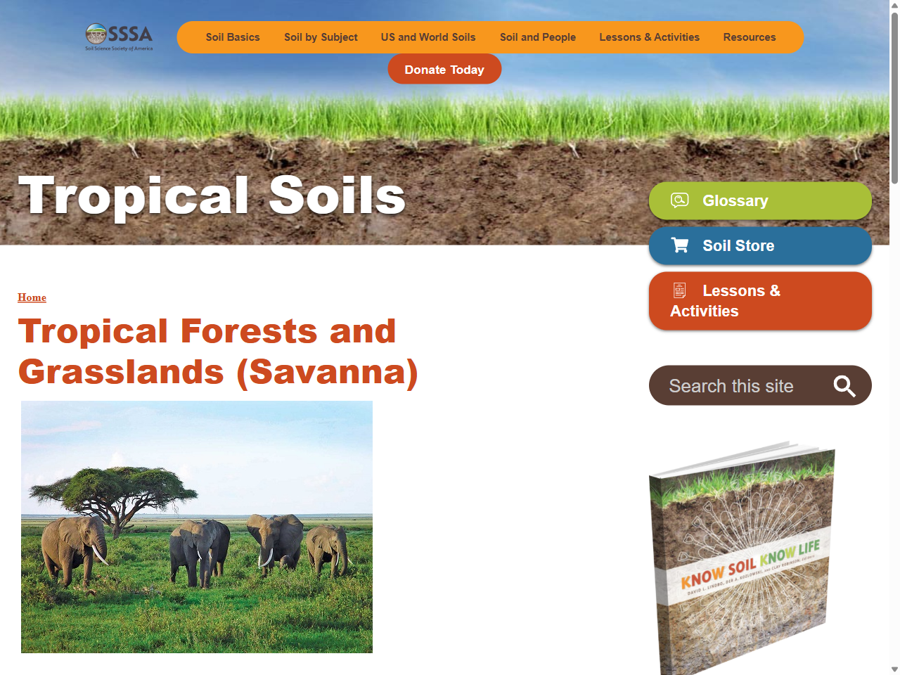 Preview of Tropical Forests and Grasslands (Savanna) - Soils 4 Teachers, accessed May 16, 2025,