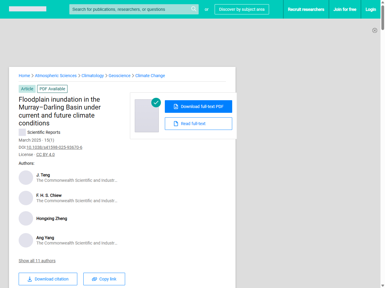Preview of Changes in soil carbon in response to flooding of the floodplain of a semi-arid lowland river - Charles Sturt University Research Output, accessed July 19, 2025, 