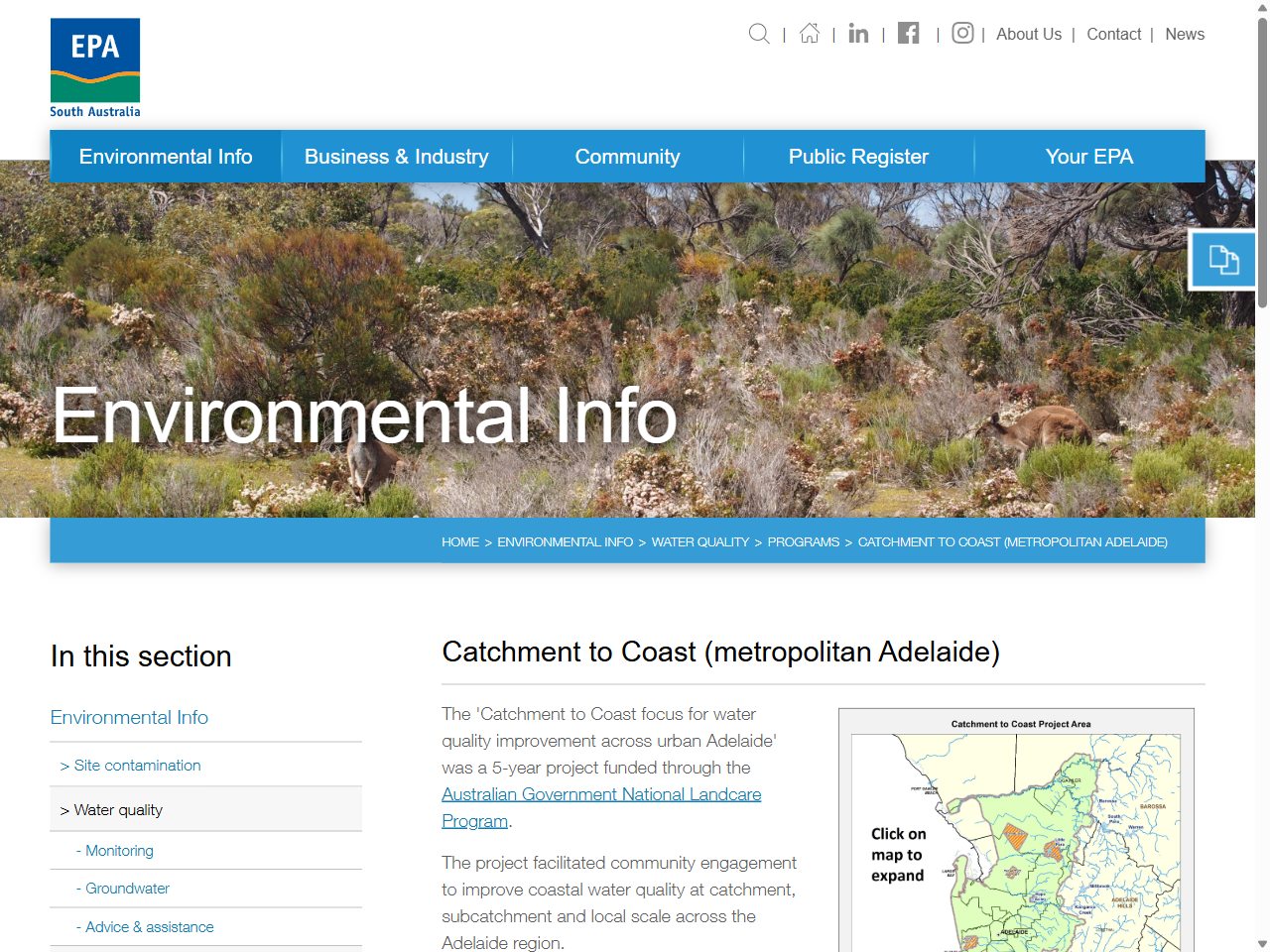 Preview of Catchment to Coast (metropolitan Adelaide) | EPA, accessed July 13, 2025, 