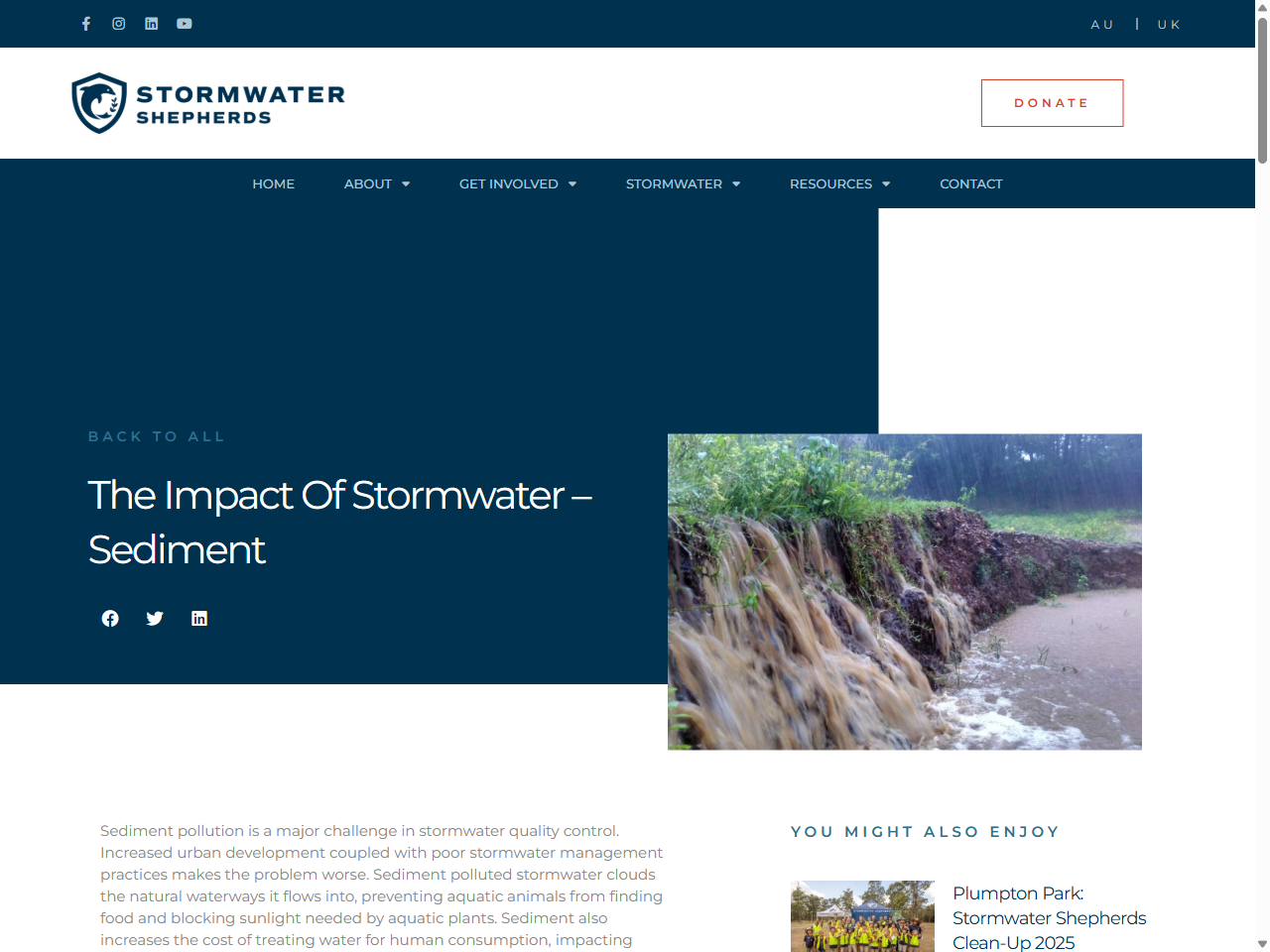 Preview of The Impact of Stormwater – Sediment