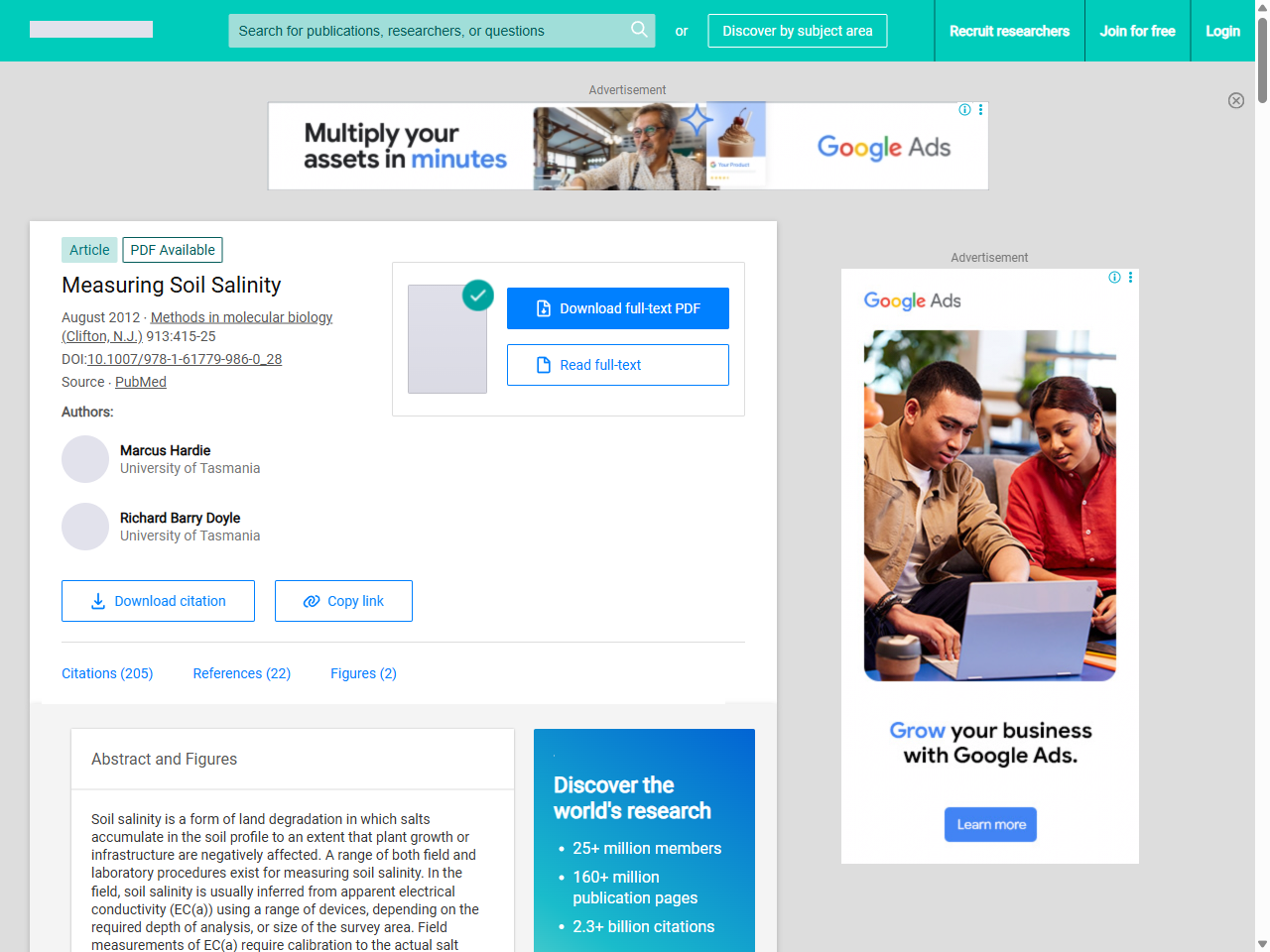 Preview of (PDF) Measuring Soil Salinity - ResearchGate, accessed July 22, 2025